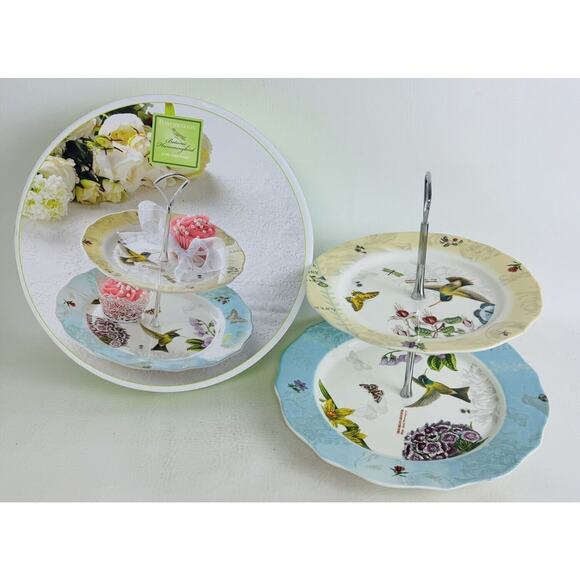 Portmeirion Other - Portmerion Botanic Hummingbird 2 Tier Cake Stand Snacks Serving Entertaining